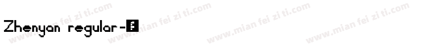 Zhenyan regular字体转换